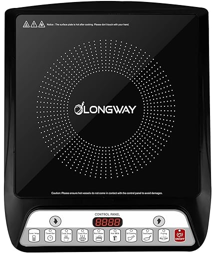 Longway Elite Plus IC 2000 W Induction Cooktop - (Black, Push Button)