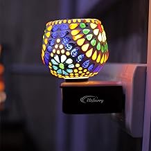 Multipurpose Night lamp Kapoor dani/Electrical Machine/Incense-Aroma Burner/Camphor Diffuser Steel Ceramic for Puja,Mosquito,Home -DN - 3