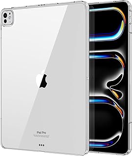 MoKo Clear Case for iPad Pro 11 Inch M4 2024 (5th Generation), Slim & Lightweight Soft TPU Anti-Scratch Back with Shockproof Impact Resistant Raised Edge for iPad Pro 11 2024, Clear