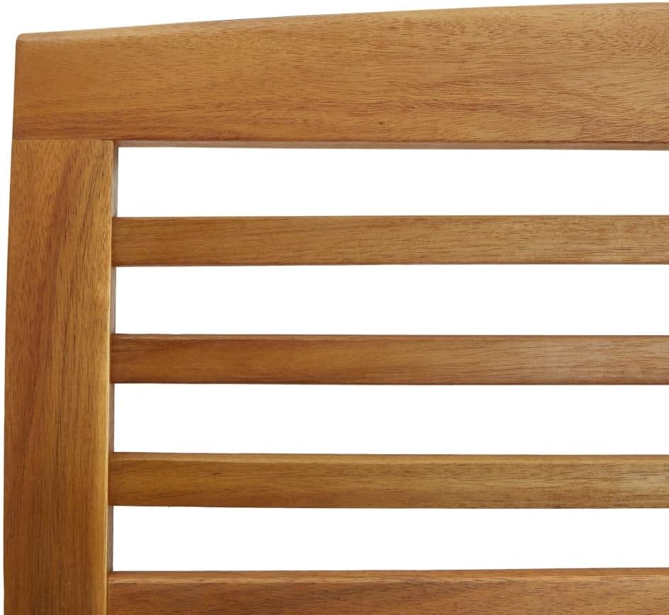 vidaXL Solid Acacia Wood 4-Piece Patio Lounge Set: Outdoor Garden Furniture Set Includes Chairs, Bench, and Slatted Coffee Table.