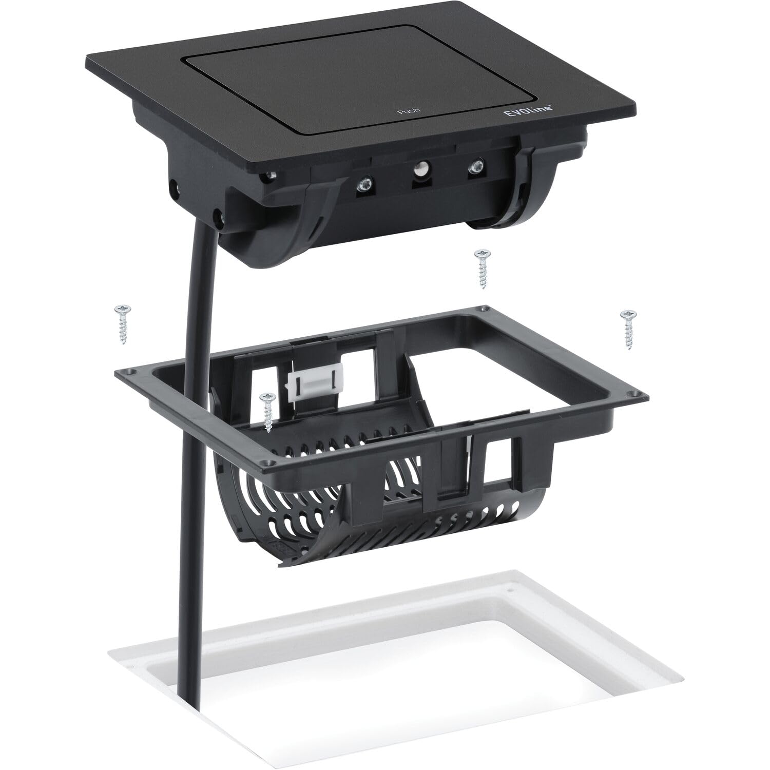 EVOline Spin, 1 presa Schuko, presa europea, nero opaco