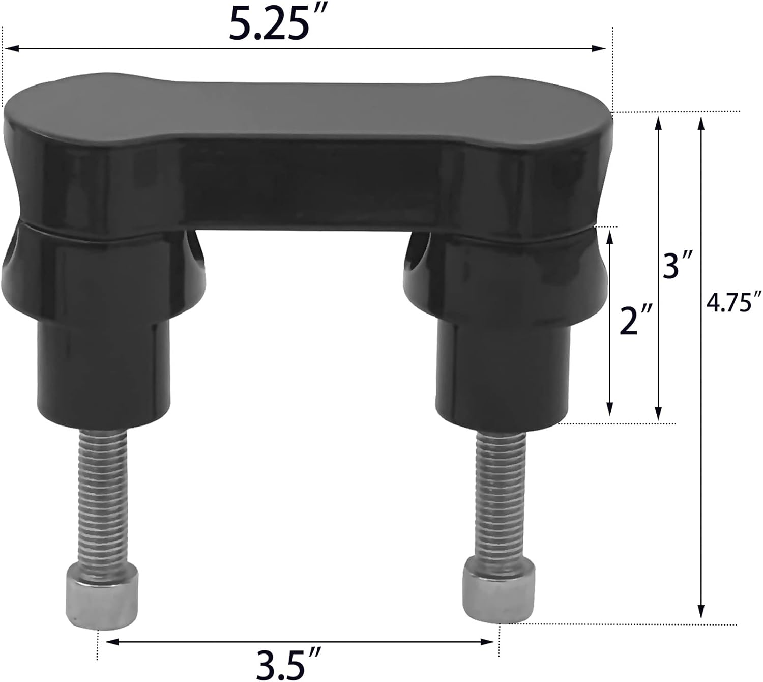 Motorcycle 1.25 Inch 32mm Handlebar 2" Risers Bar Mount Clamp Brackets for Harley FLST, FXST, Sportster XL, DYNA, LOWRIDER, 48 Sportster