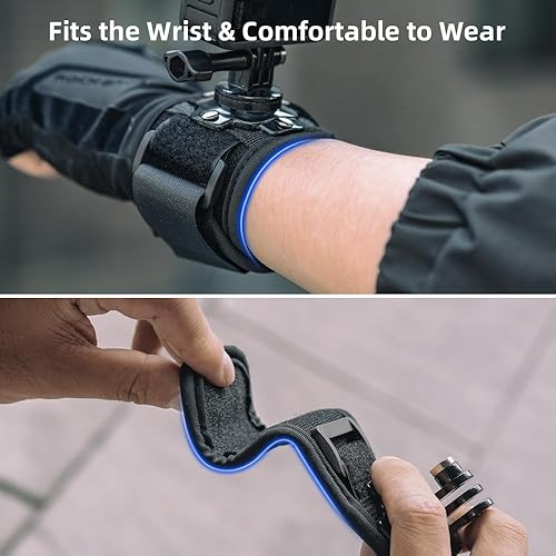 Miniatura 7 de SUREWO Correa de muñeca compatible con GoPro Hero 111098765 negro DJI Osmo Action 3 Insta 360 ONE R AKASOCampark y más