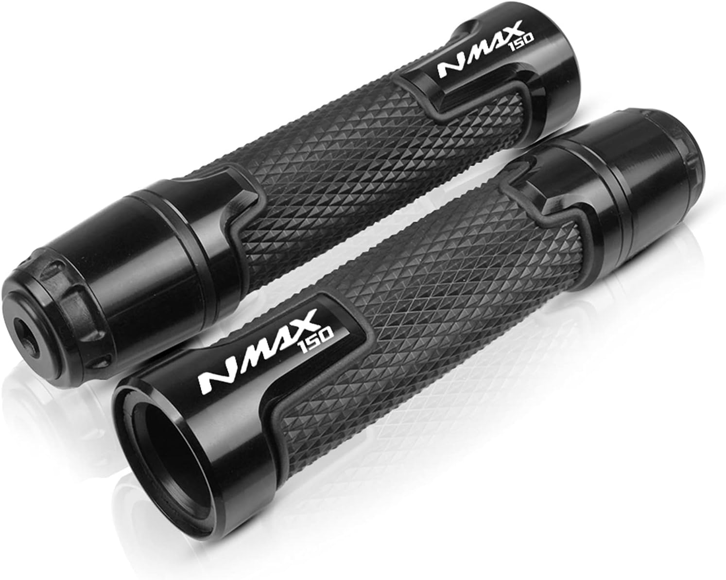 for Yamaha N-MAX N MAX 125 NMAX150 2015-2021 Motorcycle Handlebar Grips 7/8" 22mm Anti Skid Rubber Grips Caps Plugs Handle Bar Ends (Color : Black)