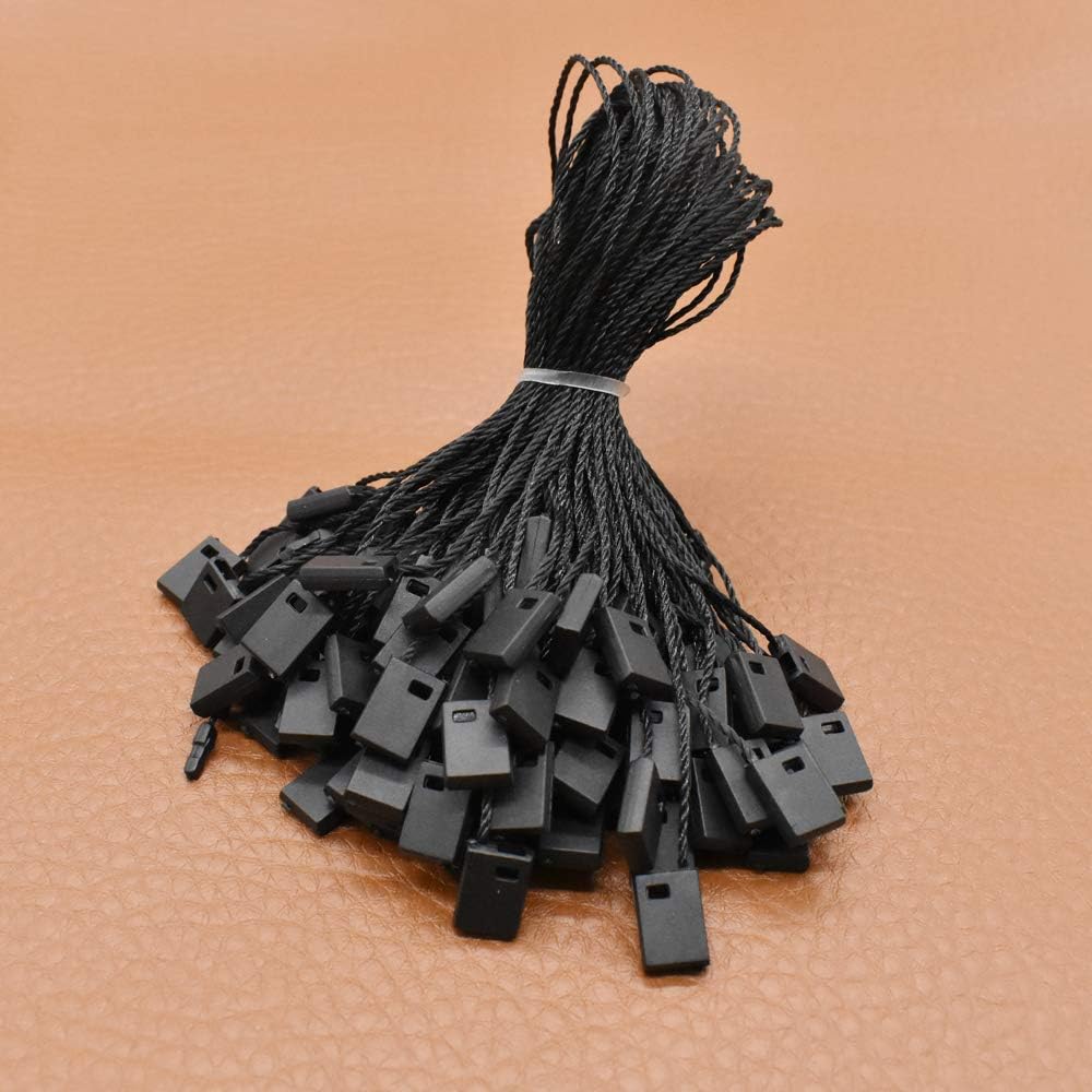 7 Inch Hang String Tag Fasteners Nylon Snap Lock Pin Loop Fastener Hook Ties 1000Pcs (Black) : Office Products