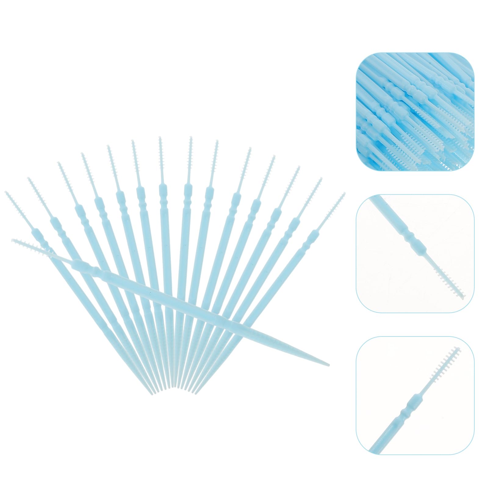 Luxshiny 1060 Palillos de Dientes de Doble Punta de PP para Limpieza Interdental sin Dañar Encías, Diseño Ecológico Cepillo de Pescado y Punta Cónica para Cuidado Bucal Diario