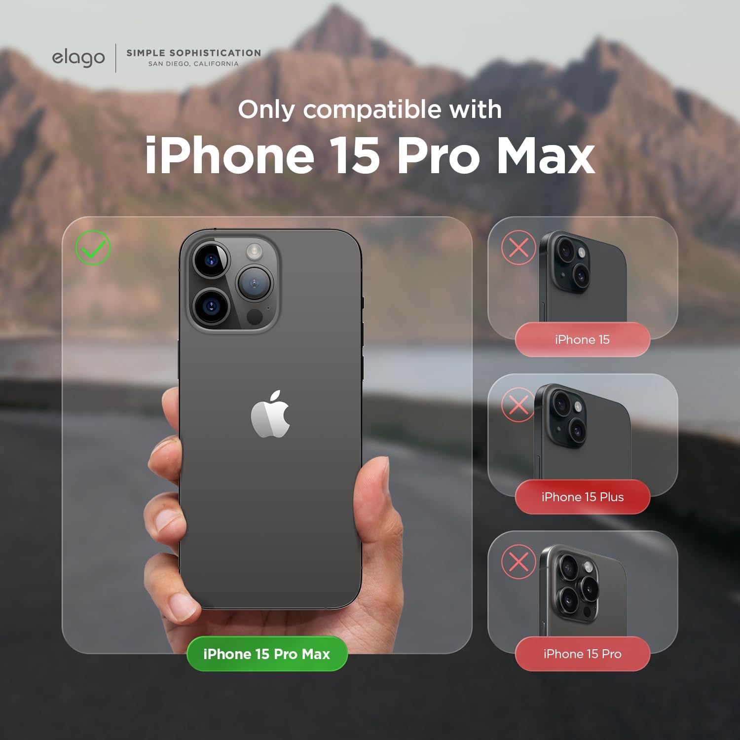 elago Compatible with iPhone 15 Pro Max Case, Compatible with MagSafe, Glide Case, Full Body Protective Cover, Shockproof, Slim Phone Case 6.7 inch (Top: Dark Grey / Bottom: Black)