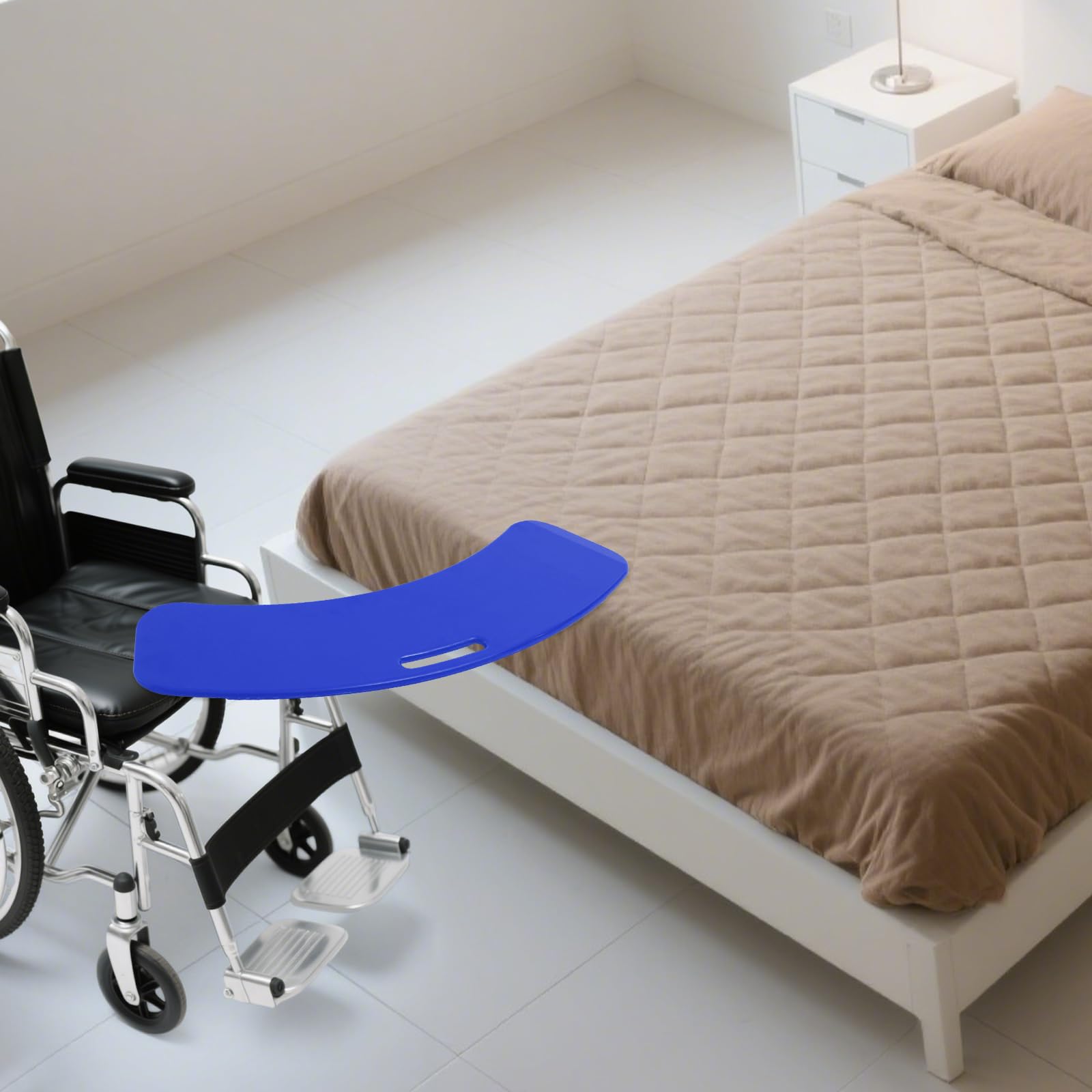 Tavole di trasferimento scorrevoli, per sedie a rotelle e anziani, fino a 150 kg, per trasferimento a letto, auto, toilette, per la cura (blu scuro)