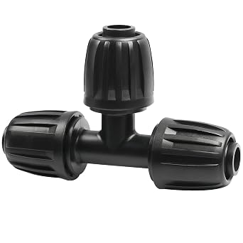 13 Pcs 1/2 Inch Drip Irrigation Tee Fittings, Drip Line Lock Nut Barbed Tee Connectors For 1/2 Inch Drip Tubing 0.60"-0.65" OD Garden Irrigation System Anti-drop Connection Parts