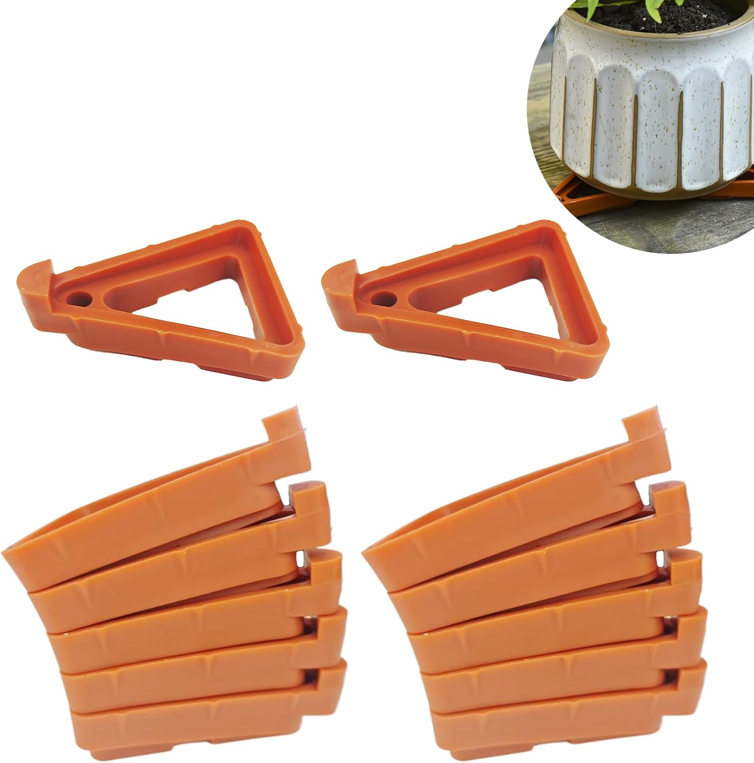 SAROAD 72 Stks Bloempot EVA Risers Antislip Tuinieren Pot Pads Bloempot Voeten Zelfklevende Voeten Risers Risers 5 X 1.5cm