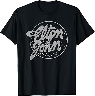 Elton John Official Vintage Tour Logo T-Shirt