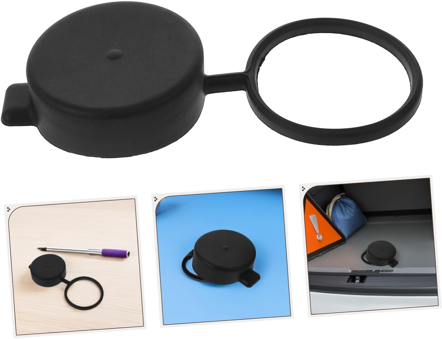 Silicone Gas Tank Cap Shield 2.375 Inch with Temperature Resilience and Seal Protection, Waterproof Fuel Filler Cover for Oil Tank Use in Rainforests and Extreme Weather Conditions