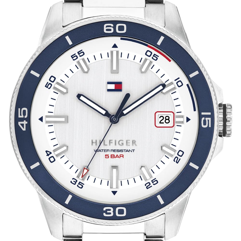 Tommy Hilfiger Reloj de pulsera Remy con esfera blanca para hombre