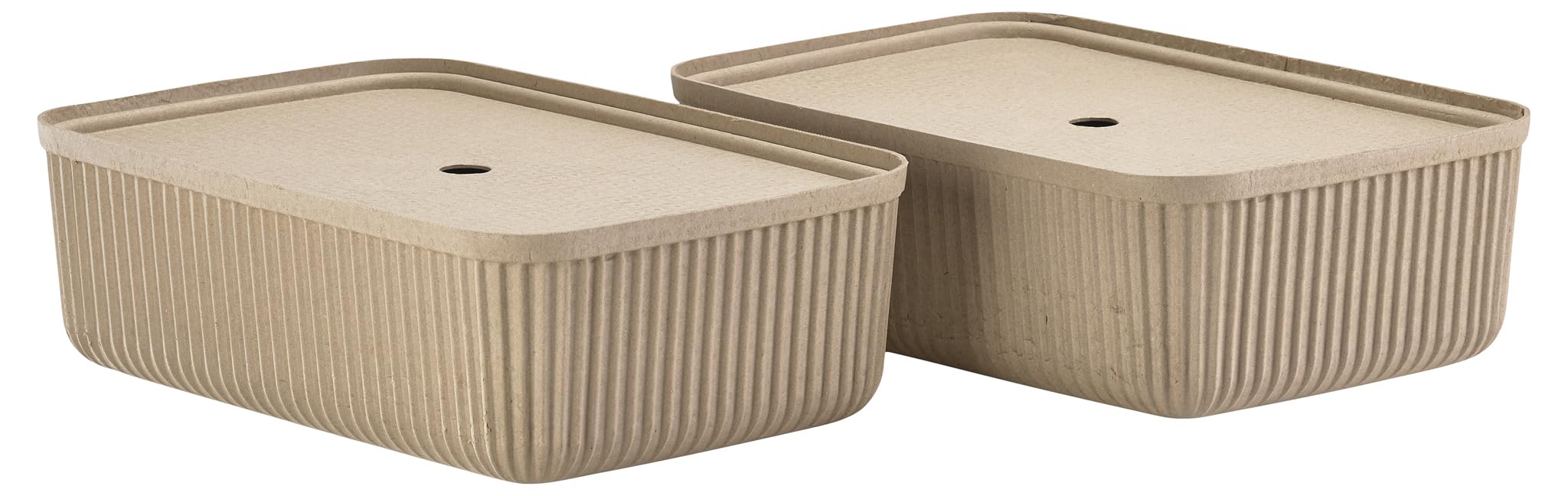 Pulp Zone Denmark 48 x 32 x 15 cm lot de 2 paniers marron naturel