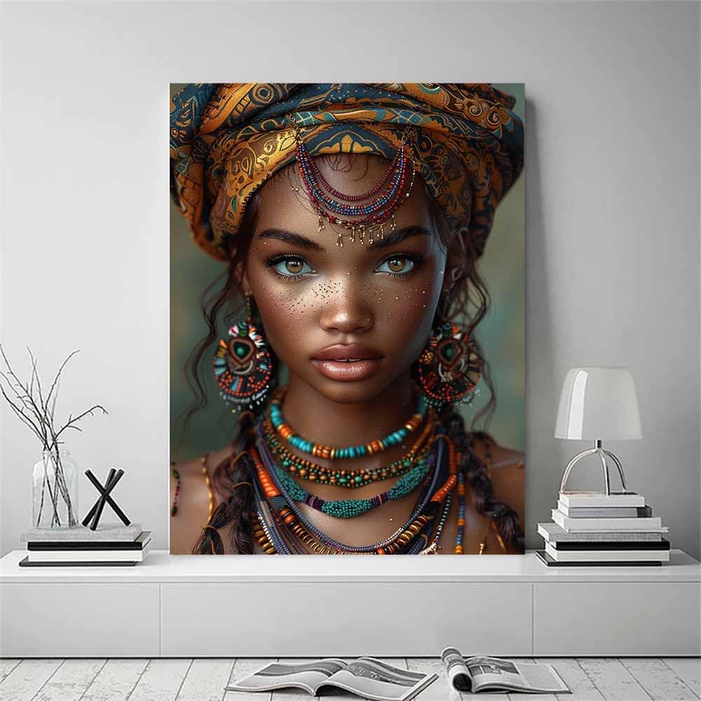 Frau Leinwand Groß XXL Deko Schlafzimmer Aesthetic Abstrakt Wandbilder Dekoration Küche Wanddeko Bild Wand Kunstdruck Art Wall Decor Canvas(Gold 86)-50x70cm Gerahmt