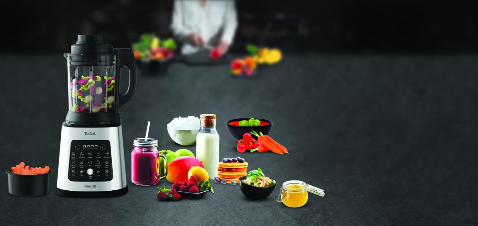 TEFAL BL83S Perfectmix Cook Blender, moc 1400W, technologia Powerlix, 10 automatycznych programów, gotowanie na parze, metalowy