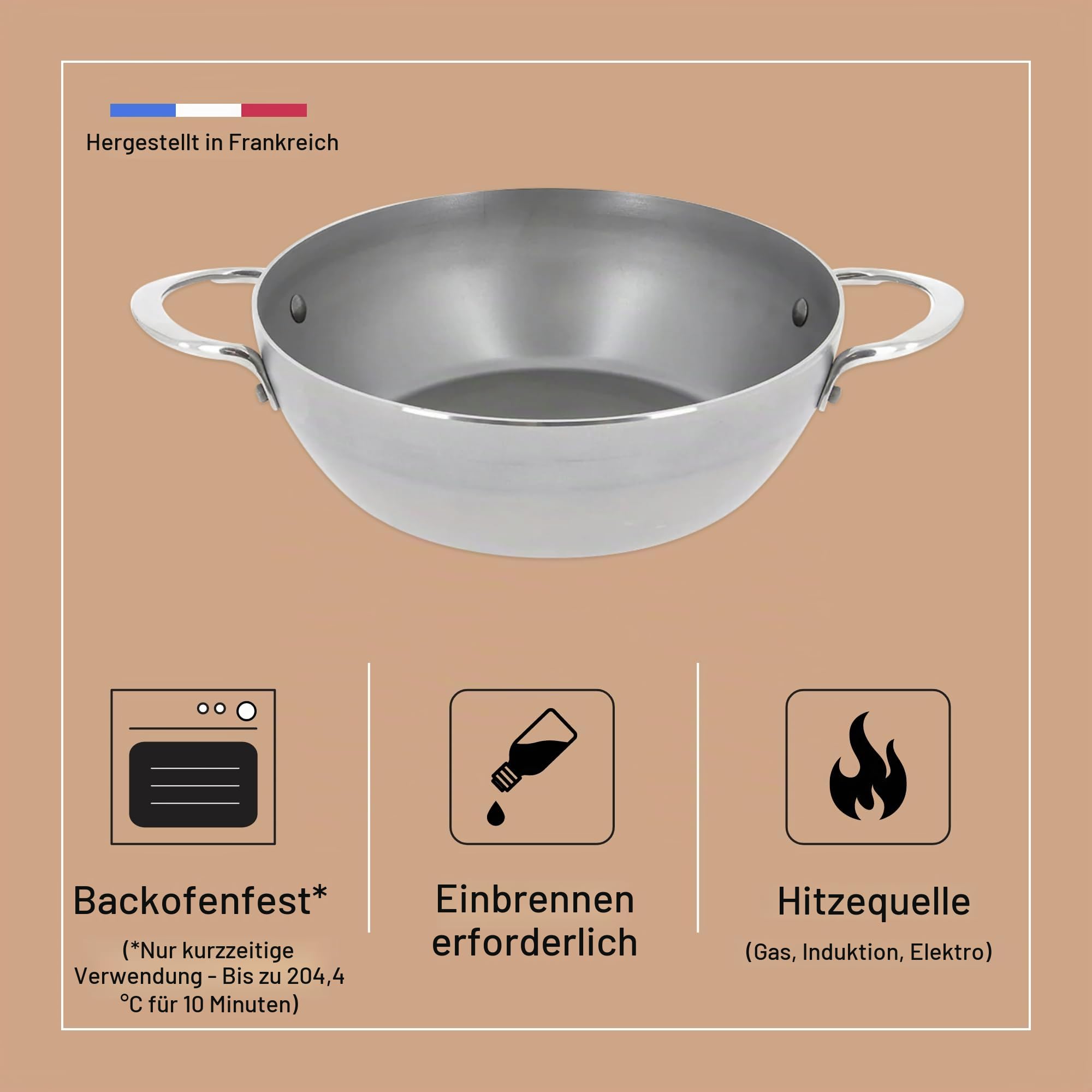 Eisenbauernpfanne mit Griffen 24cm - 5654.24