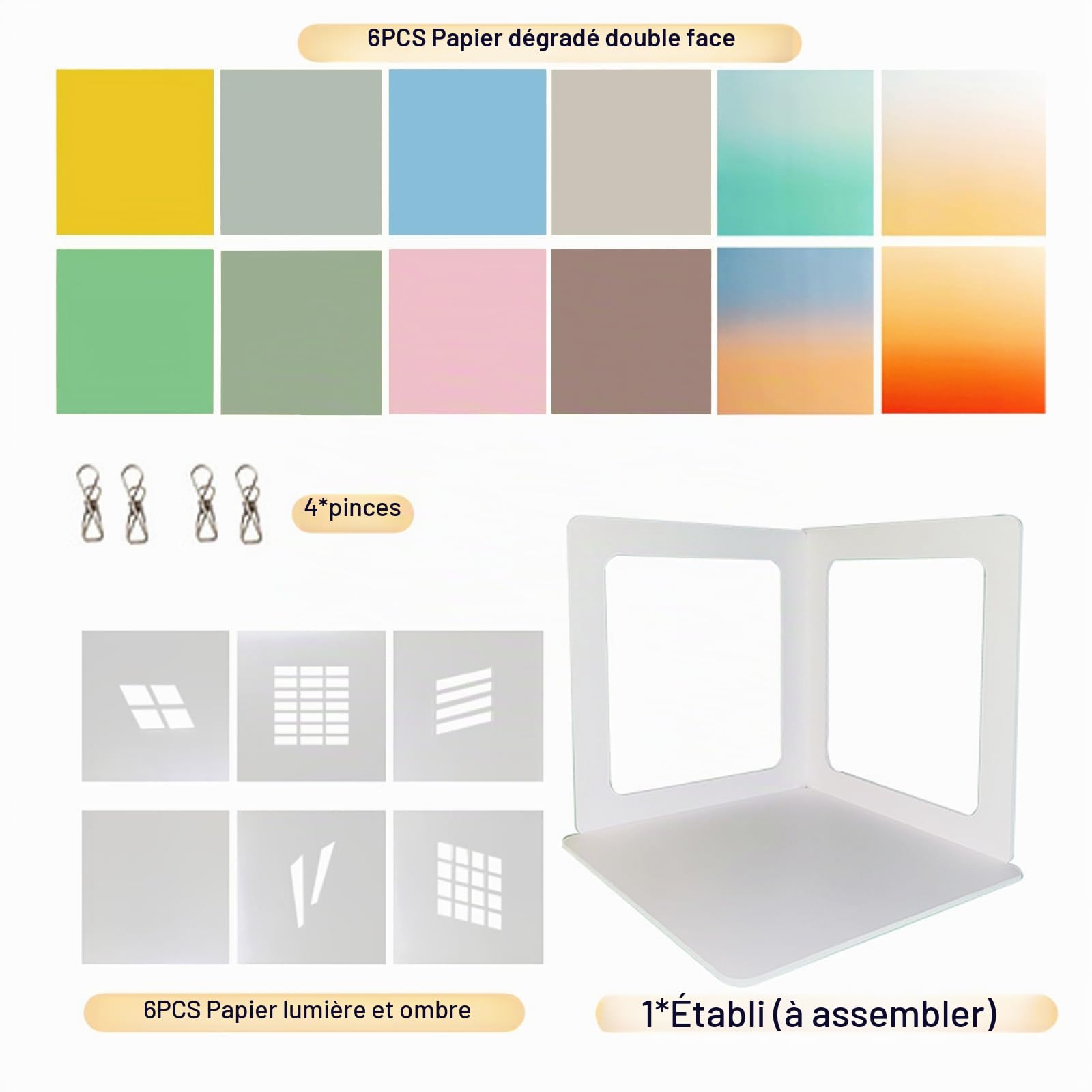 Kit de 15 Toiles de Fond de Photo Portables au Design Original avec 28 Motifs - Accessoires Plats pour Bijoux, cosmétiques, Maquillage
