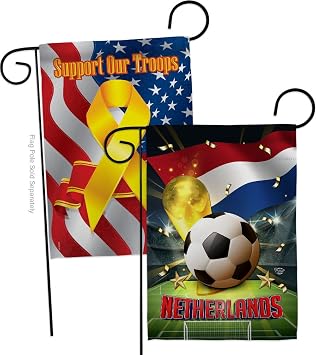 FIFA World Cup Netherlands Banner Wall Art Flag Room Decorations Indoor Outdoor Tapestry Yard Signs Team Qatar Trophy Soccer Game Football Gifts, Support Troops Pack