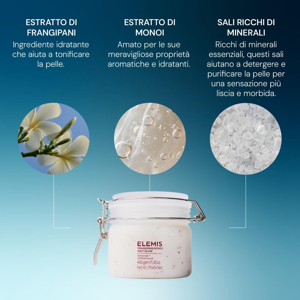 Elemis Frangipani Monoi Salt Glow Body Scrub 490 ml