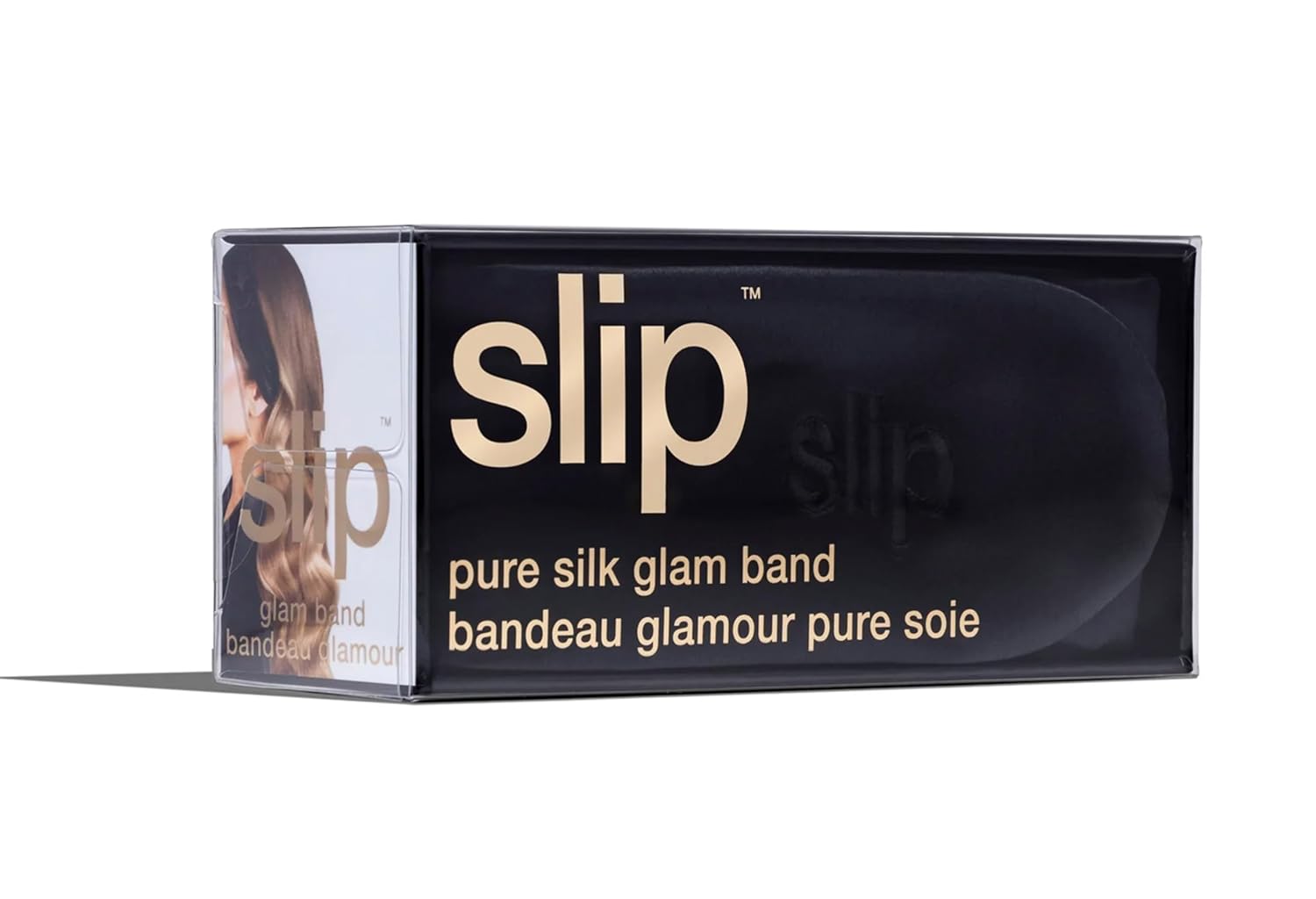 SLIP Glam Band Black – Ultra-Smooth Hair Tie for Gentle Hold, Prevents Creases & Breakage, Ideal for Sleep, Workouts & Everyday Styling, Durable & Luxurious Hair Accessory