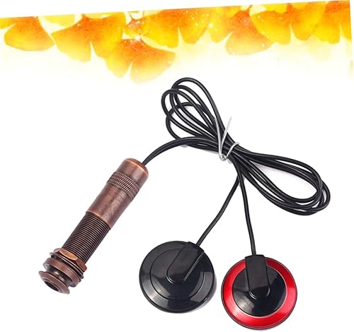 Miniatura 9 de ERINGOGO Microfono Microphone Transducer Delivers Mandolin Pickup Dual Twin Internal Sensor 14 Inch Endpin Jack Earth Tones Plate