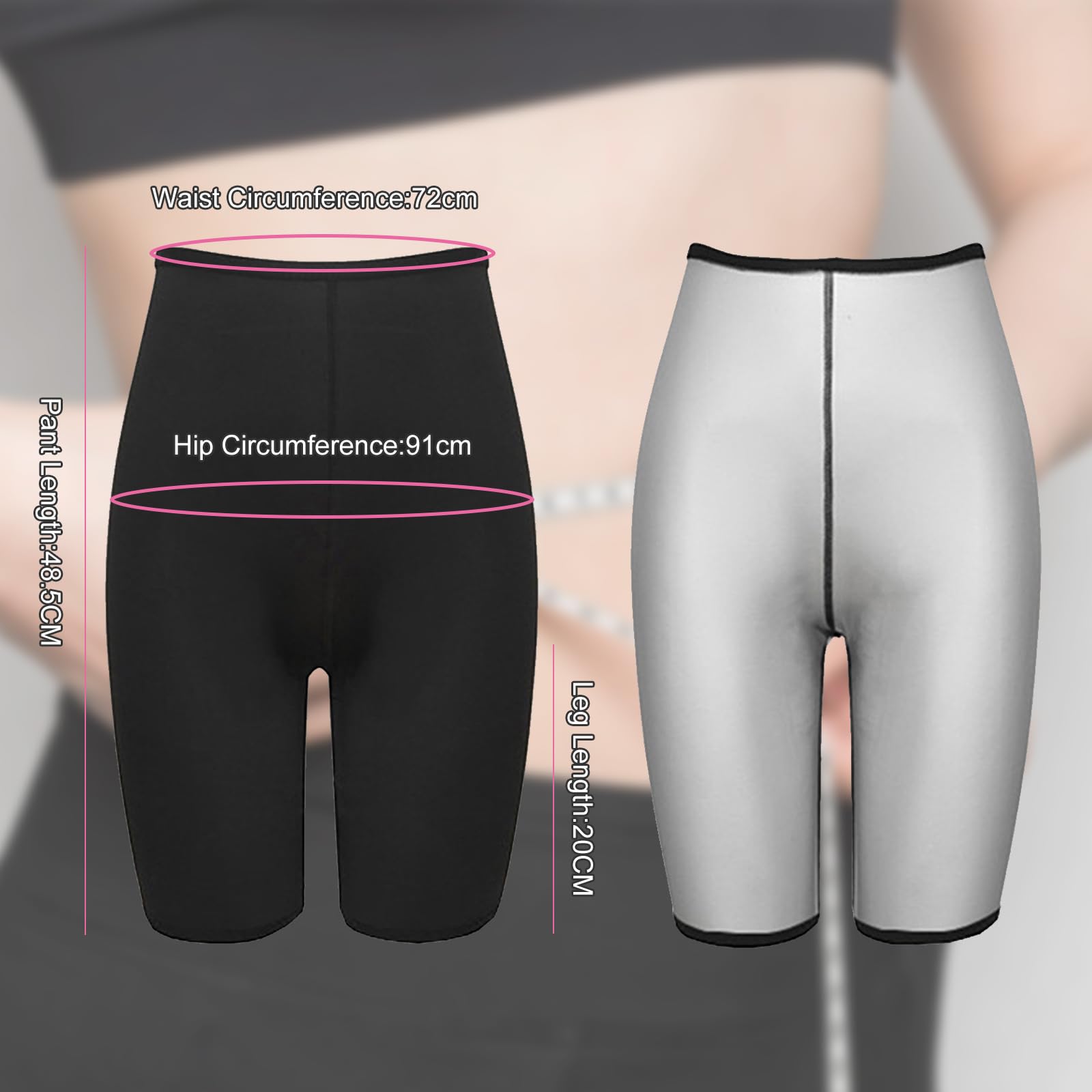 Pantaloni da sauna dimagranti termici taglia L per donne
