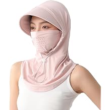 BSYLOOWomens Balaclava with Hood-Full UV Protection,Wide Brim Hat,Multi-Purpose Design for Outdoor Activities,Cycling,Travel