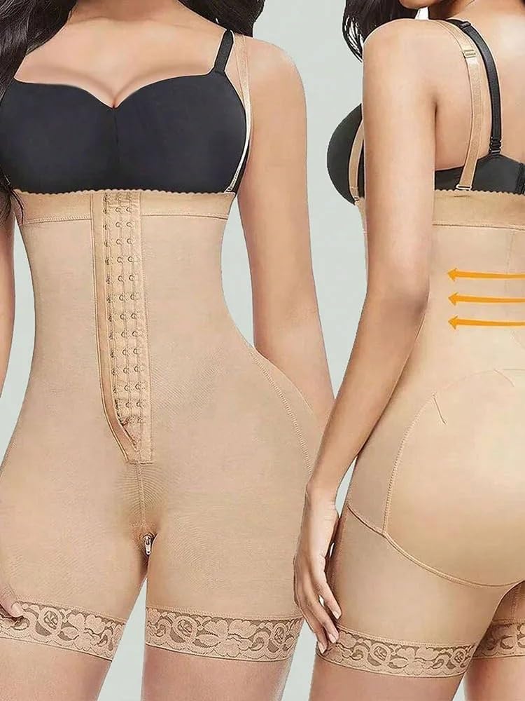 Ballett Trikot Shapewear for Frauen, Bauchkontrolle, Kompressions-Bodyshaper mit offenem Schritt