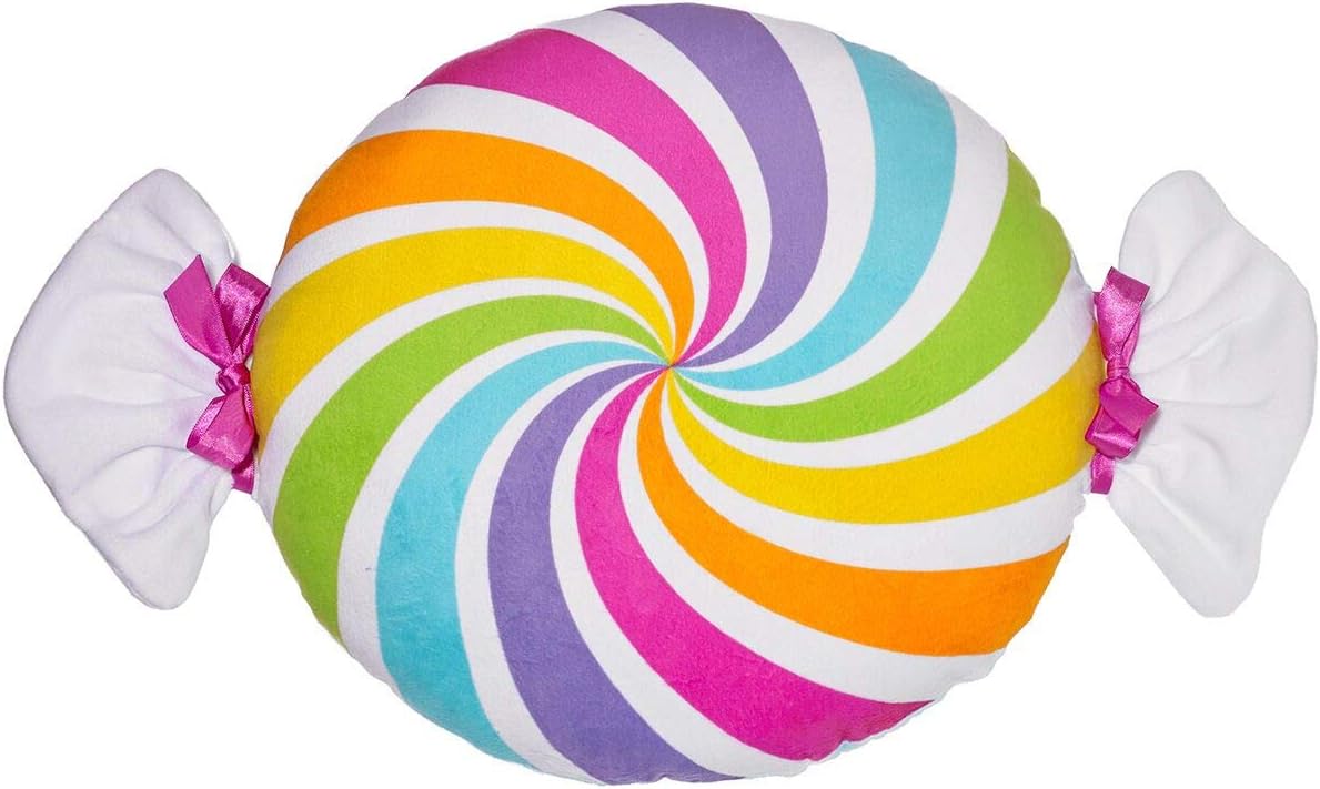 3C4G Swirl Super Sweet Printed Velour Pillow, Candy Scented