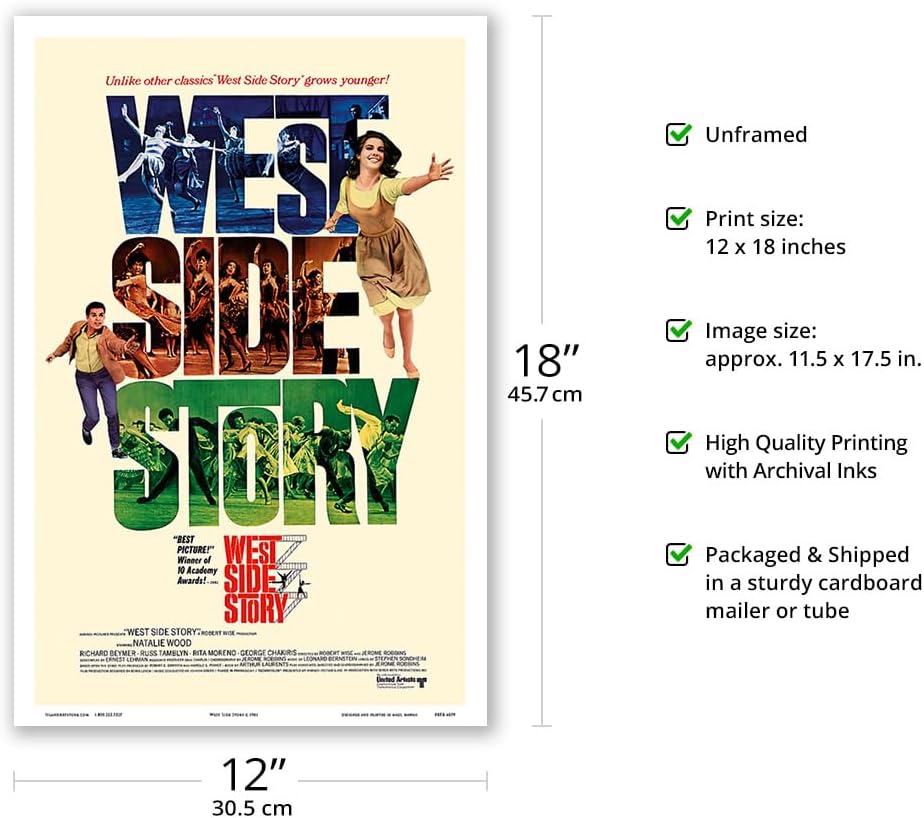 West Side Story - Starring Natalie Wood and Richard Beymer Poster Print image 2