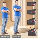 Height Increasing Insoles for Men and Women With Air Pad Adjustable-4 Layers 9 cm (3.5 Inch) Height Increasing Shoes Insoles| Antimicrobial Cushion Pads & Breathable Elevator Lift Kit Up To 2cm To 9cm gallery image