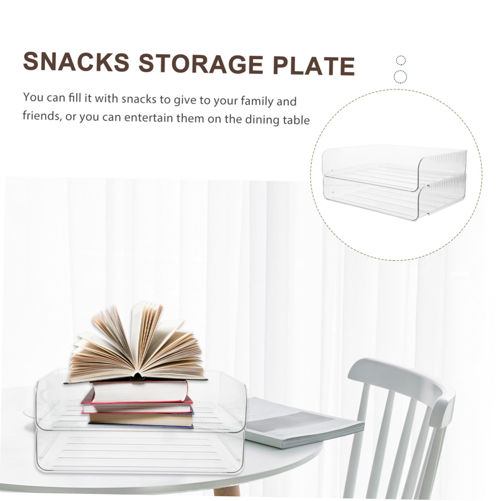 iplusmile 2 pezzi Organizer Scrivania in Plastica Impilabile Mensola Portaoggetti per Ufficio Studio e Dormitorio Scaffale Documenti Capiente e Leggero