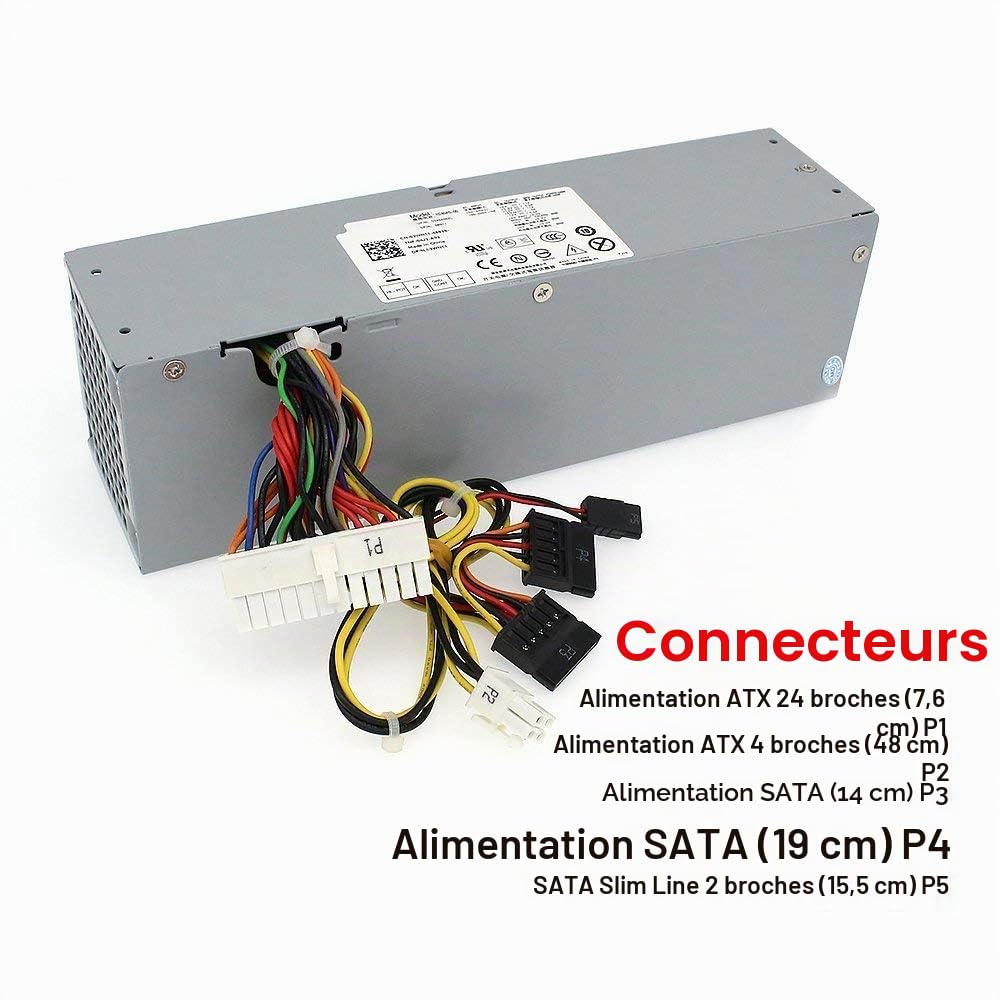 S-Union Alimentation 240W pour Dell Optiplex 390 790 960 990 3010 7010 9010,Seulement pour Petit Facteur de Forme SFF H240AS-00 H240AS-01 H240ES-00 D240ES-00 AC240AS-00 L240AS-00 3WN11 PH3C2