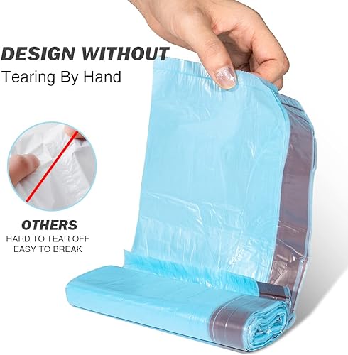 Miniatura 5 de JOYEUX Bolsas de basura pequeñas de 4 galones, bolsas de basura con cordón para baño y cocina, aroma a brisa junto a la playa, 60 unidades