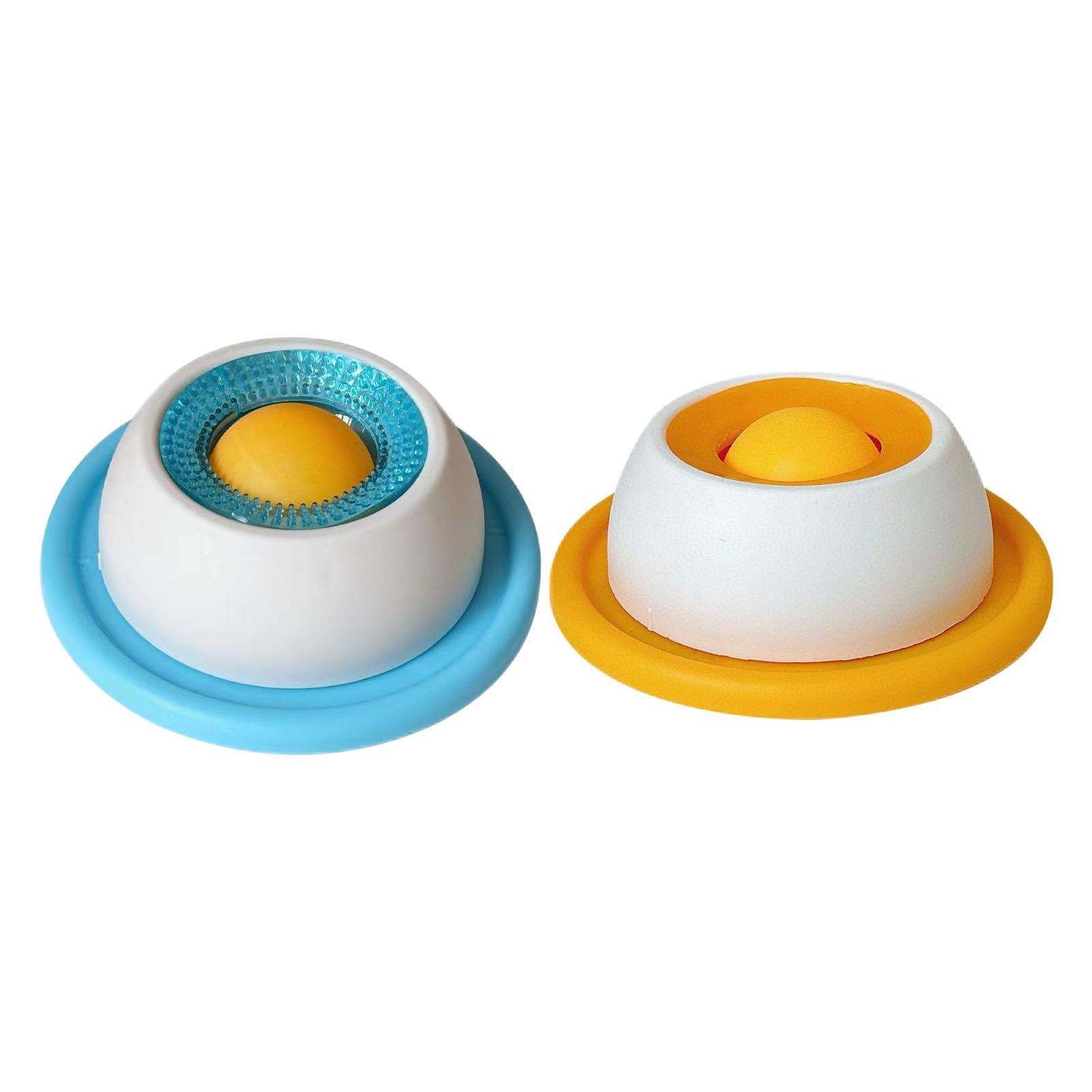YIttings Dog Puzzle Toy - Licky Mats for Dogs, Dog Lick Bowl & Puzzle Toys for Dogs, Pet Accessories for Slow Feeding & Mental Enrichment, Puppy Training, Promotes Natural Eating (Blue+Yellow)