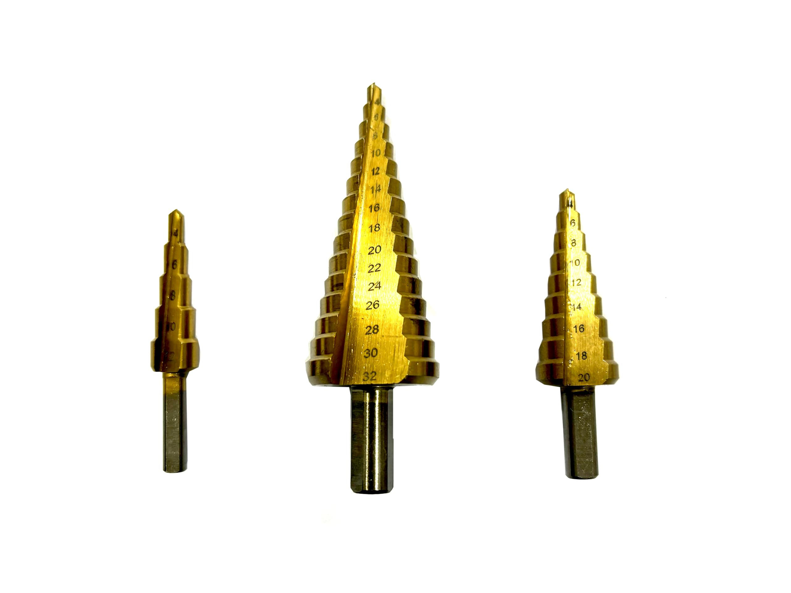 Jon Bhandari Tools HSS Titanium Step Drill Bit for Metals, Plastic, Wood, Etc (4mm-32mm)-image-29