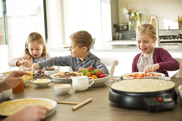 Russell Hobbs Electric Crepe & Pancake Maker - Large 30cm (12 inch) easy to clean Non-stick hotplate, Crepe making tools inc, Adjustable thermostat, Power on & temp indicator light, 1200W, 20920 - 4