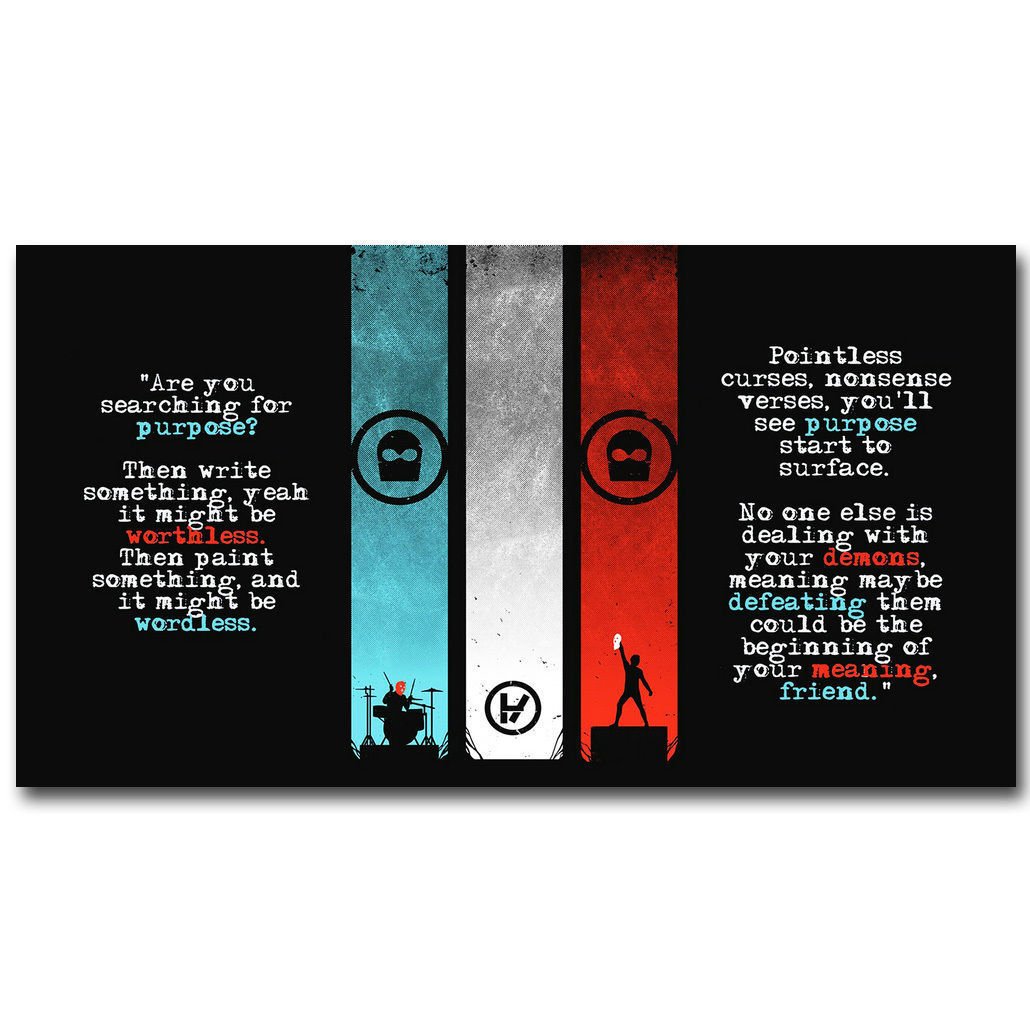 P Cocci 1556 Twenty One Pilots - Tyler Joseph Josh Dun Music Band 24x36" Art Silk Poster