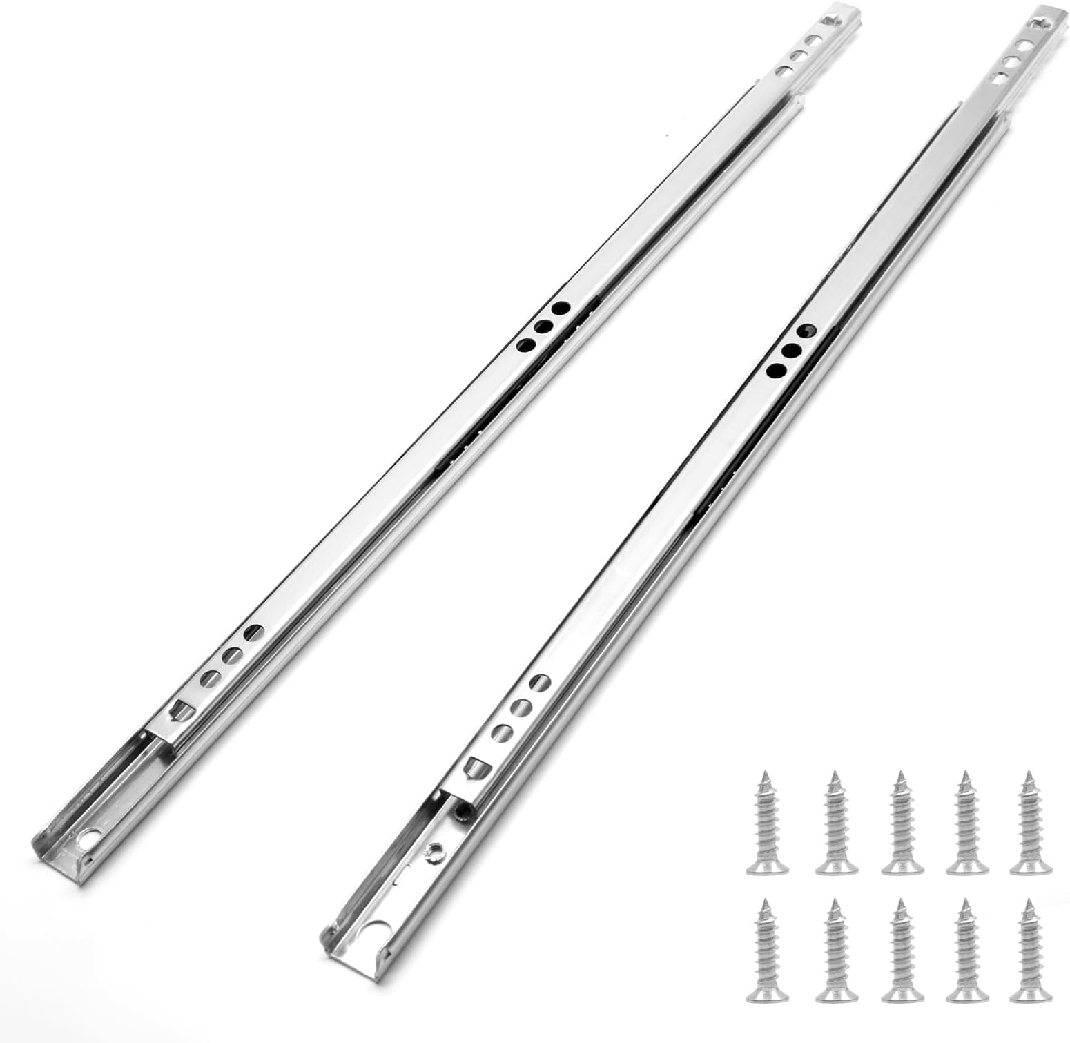 Luomorgo 2 Pcs Metal Drawer Slides, 12 Inch Drawer Slide, Ball Bearing - View #13