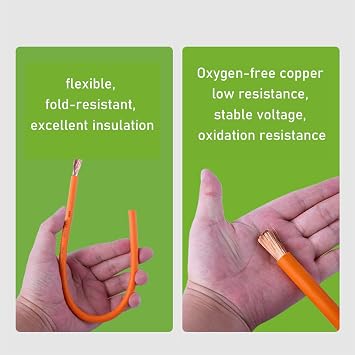 320FT EV Oxygen-Free Copper High Voltage Cable – 0.5-16 Mm² Single Core Automotive Power Wire With XLPE Insulation, 1000/1500V With Insulating Tape, for Electric Vehicles, Motors(2.50mm²)