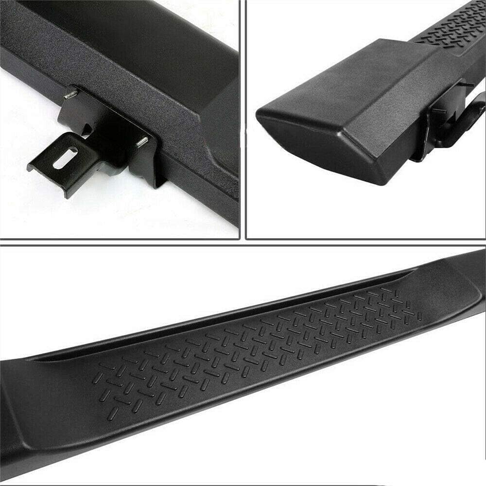 Compatible with for 07-17 Jeep Wrangler JK 2 Door ABS Black Side Step Nerf Bars Running Boards