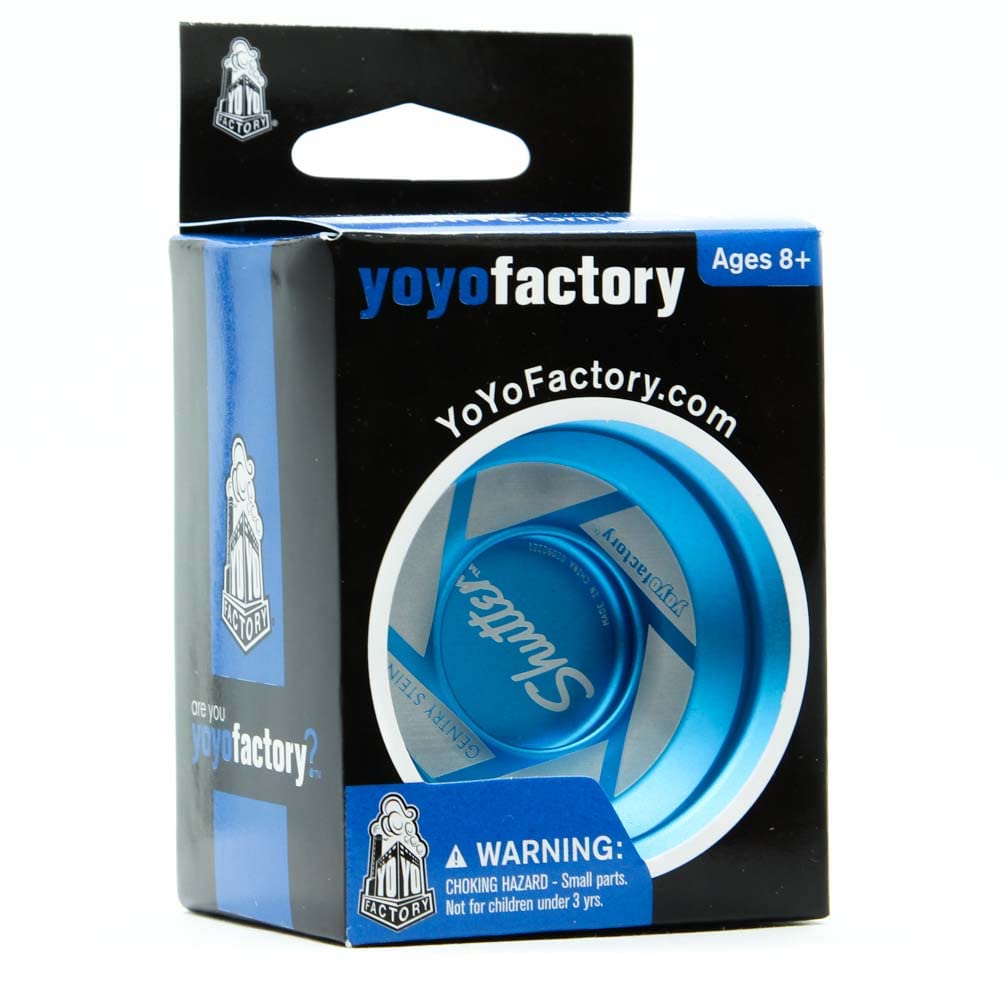 YoyoFactory Shutter Yoyo - Azul (Yo-Yo del Campeón del Mundo, Cuerda e Instrucciones Incluidas)