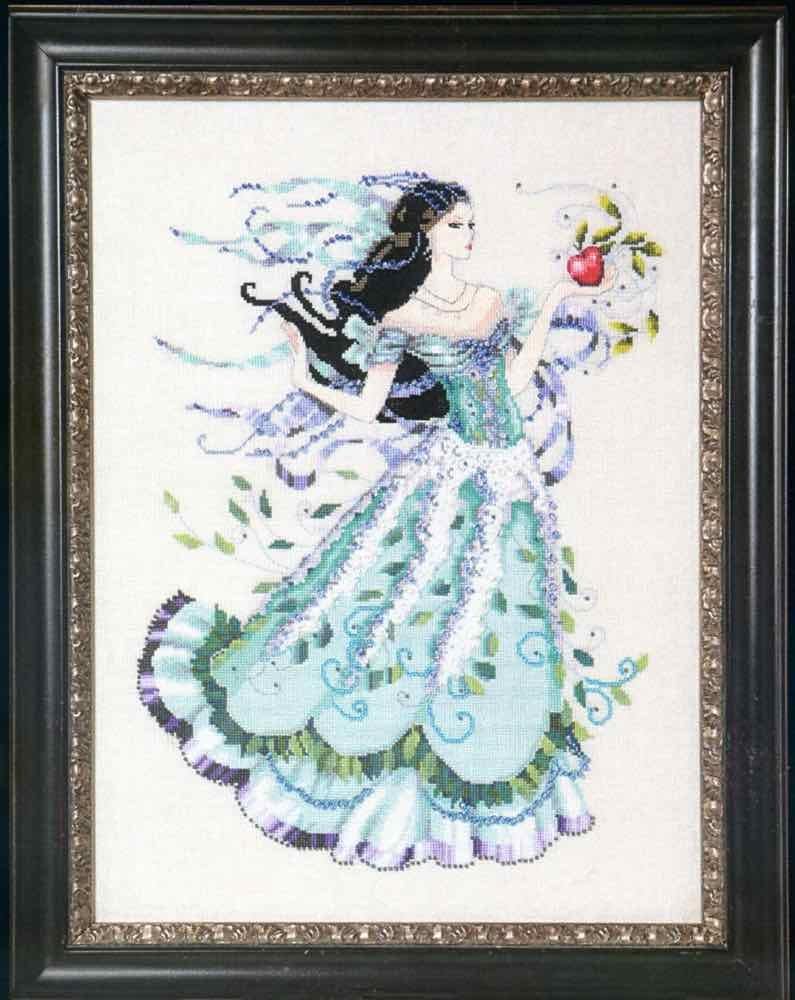 Mirabilia Designs Biancabella Linen Kit Beaded Counted Cross Stitch by Nora Corbett MD130 (Bundle: Chart, Fabric, Beads, Silk Floss)