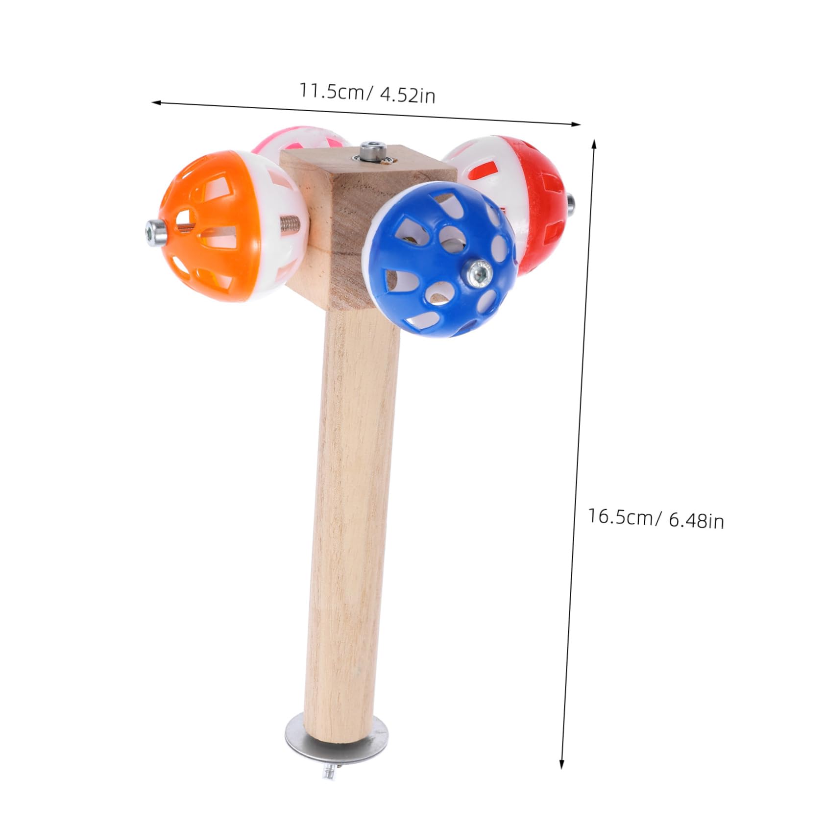 BESPORTBLE 5pezzi Supporto Per Uccelli Legno Con Pallina Rotante Stante Per Pappagalli e Parrocchetti Accessorio Per Gabbie Di Uccelli Materiale Sicuro e Resistente Facile Da Installare e