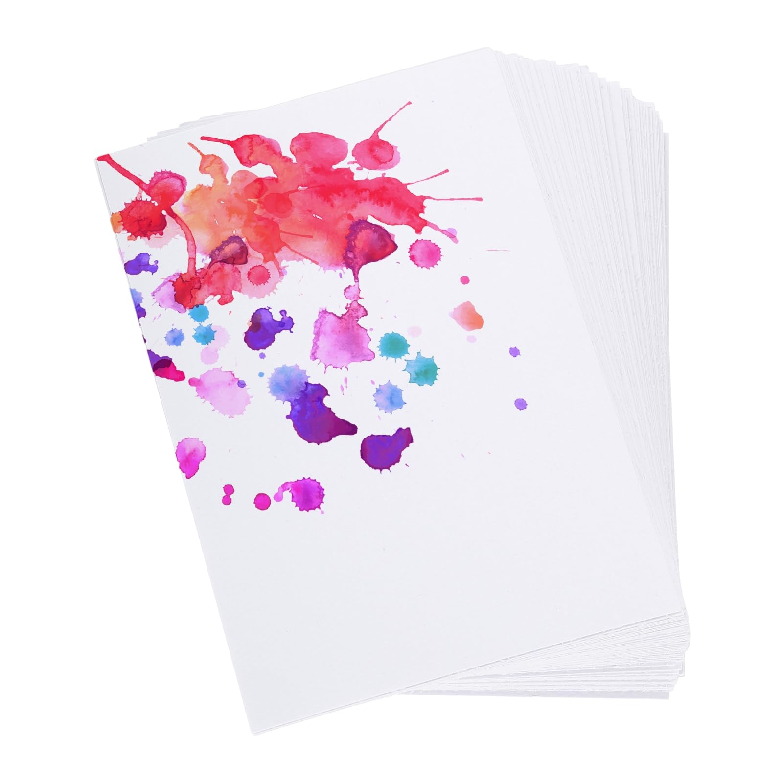 PATIKIL 4"x6" Papier Aquarelle En Gros, 500 Feuilles Papier Peinture Coton Pressé À Froid 92lb/250 GSM Pour Artistes Peinture Fournitures Dessin