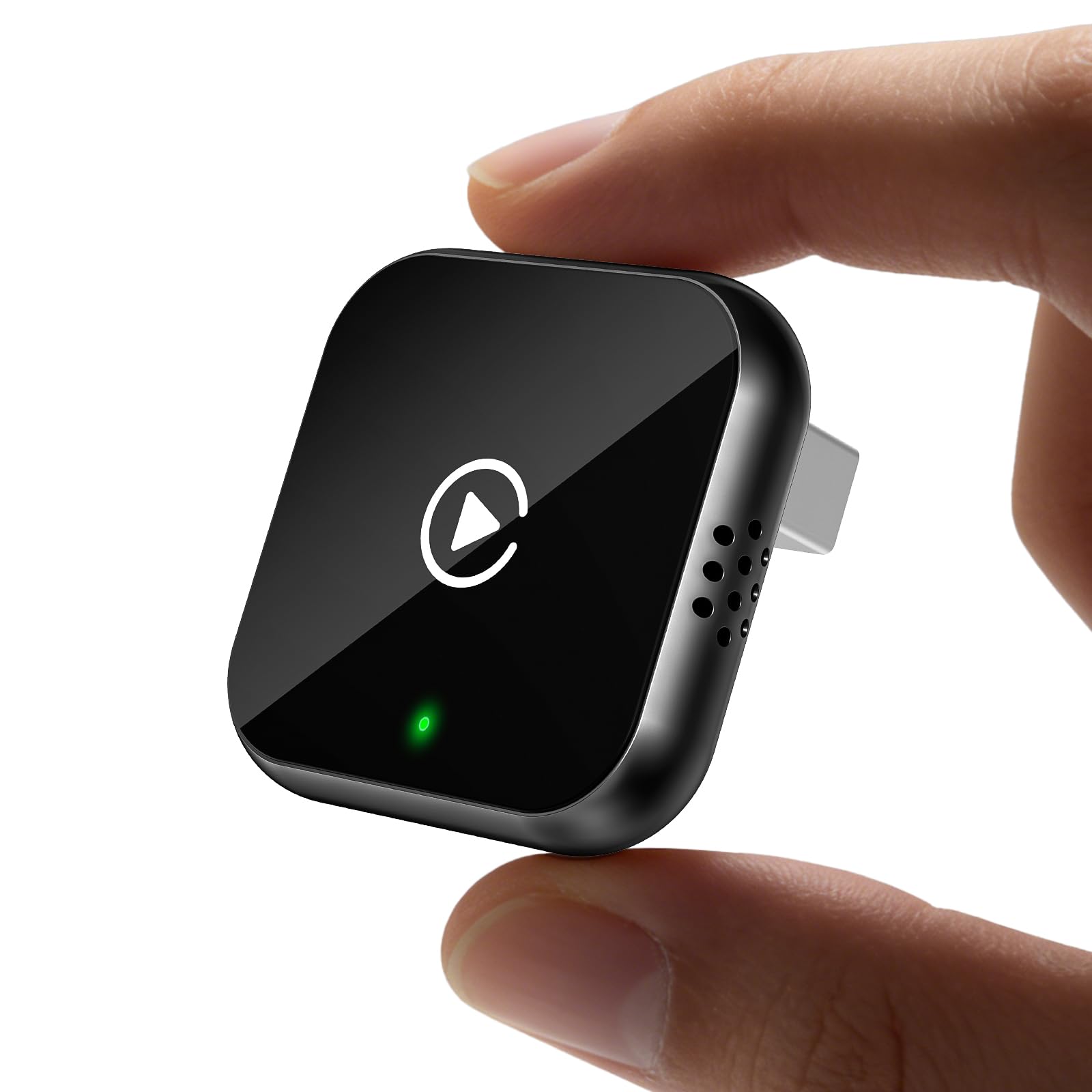 OVVOFPP Adattatore CarPlay Wireless Nuova Edizione 2026, Interfaccia Type-C/USB, Connessione Rapida e Stabile, Compatibile con iOS 12+/Android 11+ e Veicoli Prodotti Dopo il 2016 (Lucido)