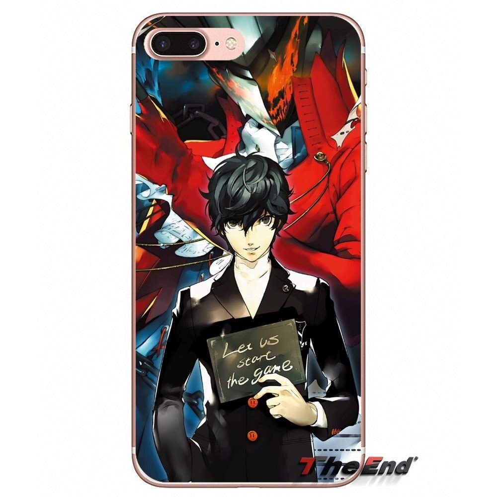 ERICP Persona 5 Soft Transparent Shell Covers for iPhone Xs Max XR X 4 4S 5 5S 5C SE 6 6S 7 8 Plus Samsung Galaxy J1 J3 J5 J7