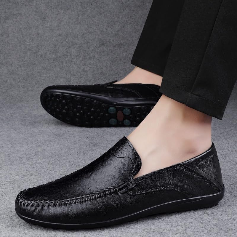 Men's Patent Leather Brogue Low Heel Oxfords Slip On Formal Tuxedo Dress Leather Shoes Business Casual Driving Boat Shoes2