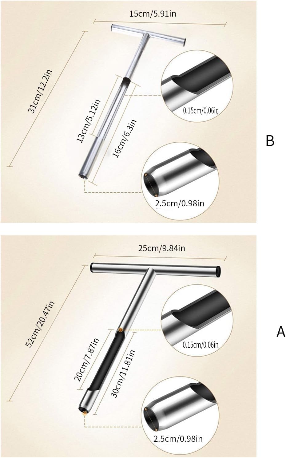 Soil Sampler Probe Portable Samplings StainlessSteel Quick Inspection for Garden Farm Samplings